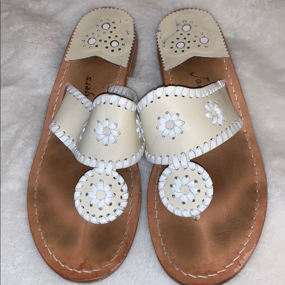 Jack Rogers Cream and White sandals
